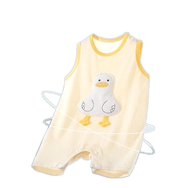 ロンパース ベビー 男の子 女の子 春夏 半袖 綿素材 薄手 通気性 涼しい 快適 冷房対策 ルームウェア 部屋着 パジャマ カバーオール 赤ちゃん服 シンプル