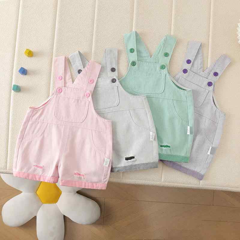 ベビー キッズ 子供服 サロペット オーバーオール デニム ジーンズ ショートパンツ 半ズボン 男の子 女..