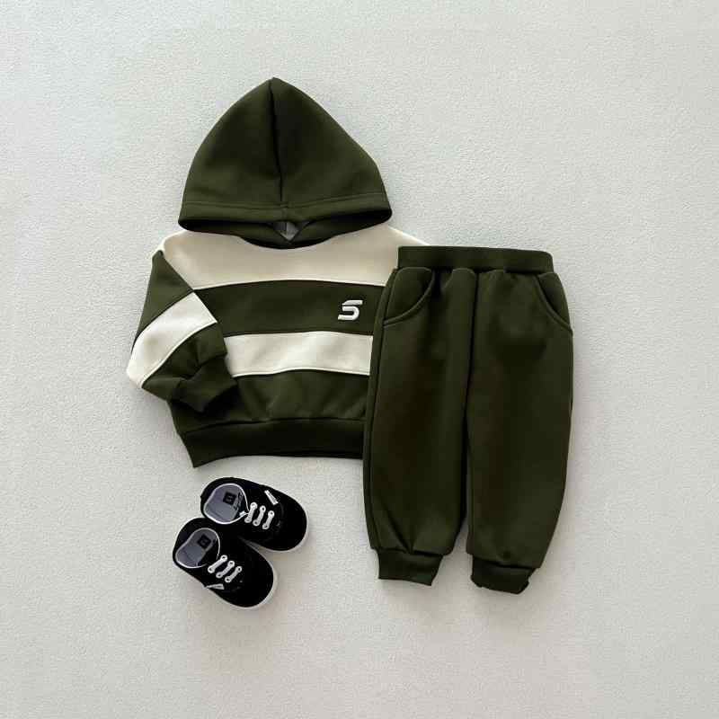 キッズ スウェット 男の子 女の子 兼用 セットアップ 2点セット 春秋 フード付き 長袖 長ズボン 綿95% ..