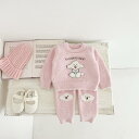 パジャマ ルームウェア ベビー 女の子 幼児 キッズ かわいい 子犬柄 フリース ふわふわ もこもこ あったか 柔らかい 長袖 長ズボン 上下セット 寝巻き おうち時間 秋冬 ピンク