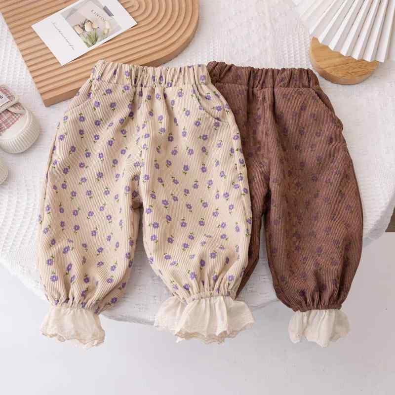 子供服 パンツ 女の子 ベビー 春秋 韓国 カジュアル 普段使い 着回し万能 コーデュロイ 綿 柔らか素材 ..