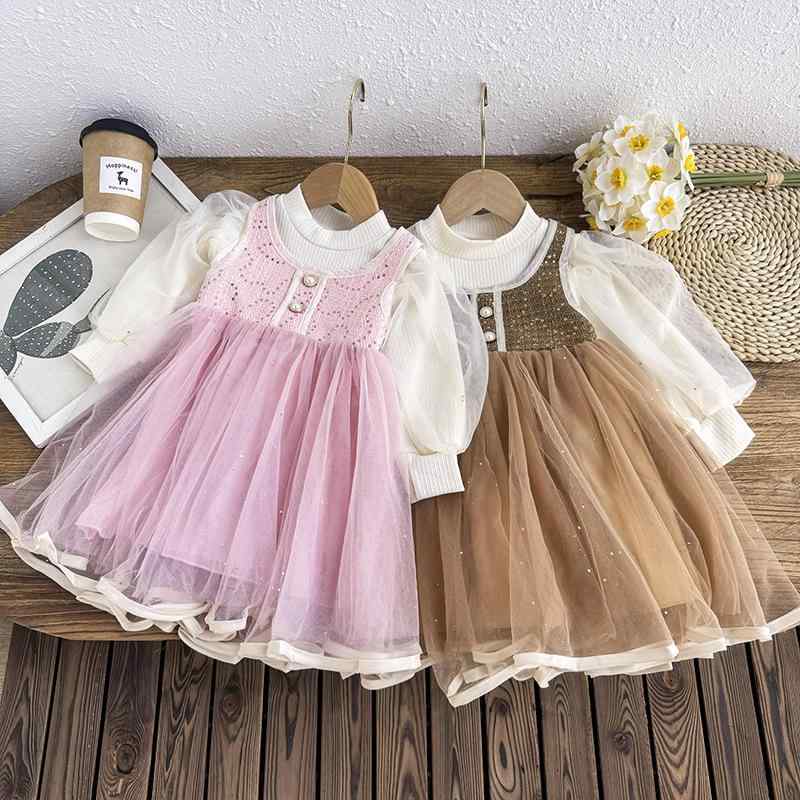 ワンピース キッズ 女の子 プリンセス ドレス 長袖 かわいい スウィート 韓国 おしゃれ 春秋 綿 コット..