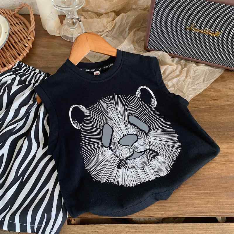 Tシャツ 男の子 キッズ ノースリーブ コットン 薄手 ゆったり ルーズフィット 小中学生 ジュニア かっ..