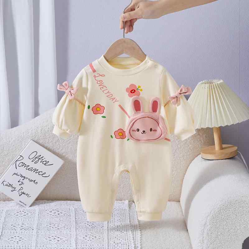 ・カテゴリ: ロンパース・スタイル: 韓国・主な素材: 綿95%・厚さ: 普通・対象年齢: 新生児 (0〜1歳向け)・性別: 女の子・袖丈: 長袖・留め具: プルオーバー・カラー: アプリコット・適応身長: 66cm、73cm、80cm、9...