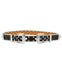 ベルト レディース パンク ストリート系 個性的 ダブルバックル ラインストーン ジルコニア ワイド 太め ウエストマーク PUレザー フェイクレザー おしゃれ...