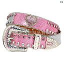 ベルト レディース Y2K パンク サブカルチャー キラキララインストーン PUレザー デニムパンツ カジュアル ファッション小物 おしゃれ