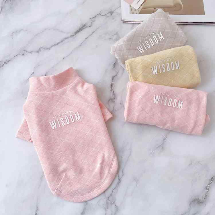 ペットウェア チェック柄 転写プリント インナー カットソー Tシャツ 日韓風 おしゃれ かわいい 犬服 ..