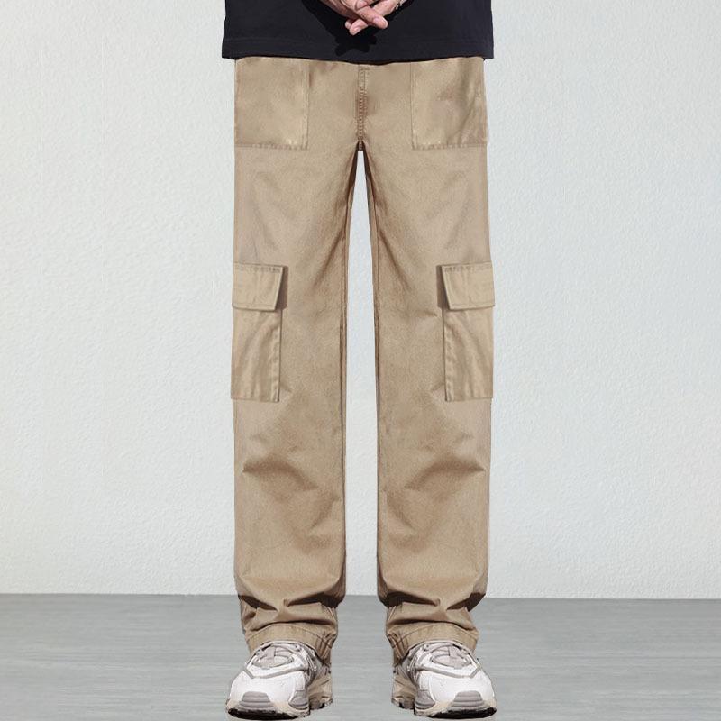 カーゴパンツ メンズ アメカジ テックウェア 多ポケット コットン ストレート ゆったり ルーズフィット..