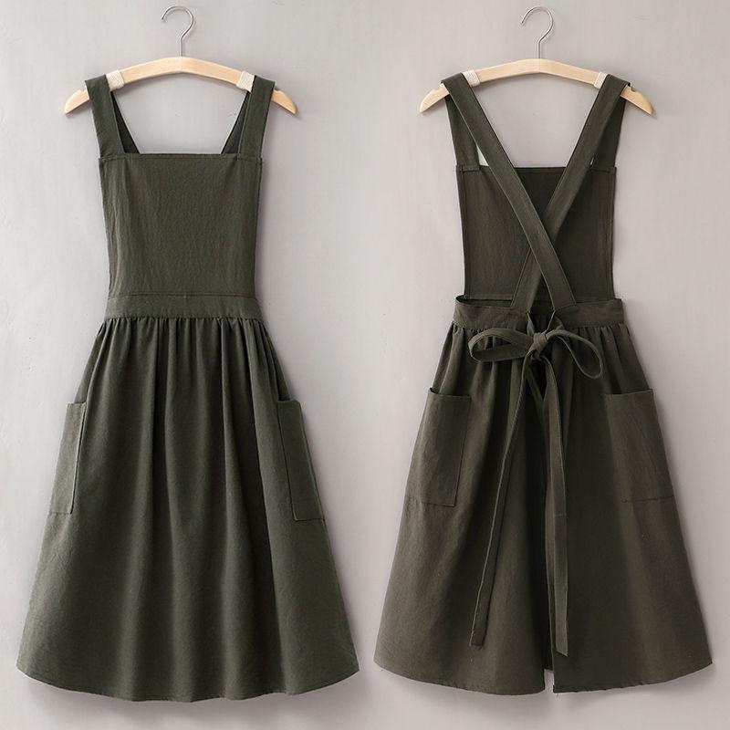 エプロン レディース 家庭用 キッチン 料理 家事 ガーデニング カフェ制服 プリンセス風 おしゃれ かわいい 清潔感 春夏 薄手 綿 コットン ポケット ダブルポケット リボン レース H型 X型 クロス