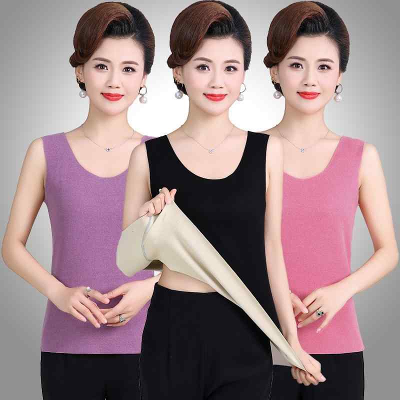 タンクトップ レディース 秋冬 発熱素材 シームレス 保温インナー 薄手 無地 ポリエステル 丸首 肌着 あったかトップス 快適 普段使い シンプル 女性用