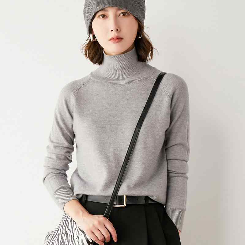 ニット レディース 秋冬 ハイネック タートルネック 長袖 ショート丈 プルオーバー セーター スリムフィット インナー トップス 中厚手 オフィス カジュアル きれいめ 大人女子 マカロンカラー