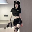 ダンスウェア レディース ポリス コスチューム DS系 ナイトクラブ バー ステージ衣装 GoGoダンサー DJ イベント 舞台 モダンジャズ セットアップ シ...