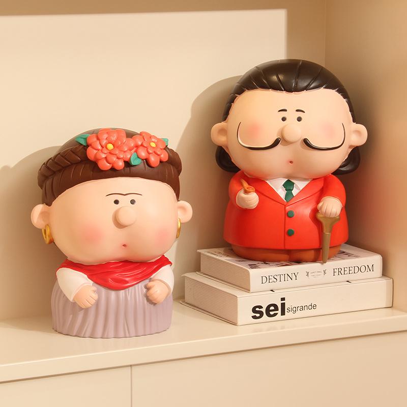 貯金箱 白雪姫 星の王子様 パールの耳飾りの少女 樹脂製 フィギュア おしゃれ オブジェ インテリア 置..