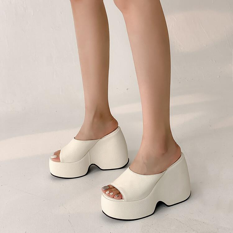 サンダル レディース 欧米風 シンプル 厚底 プラットフォーム 超高ヒール 美脚効果 オープントゥ ワンストラップ マイクロファイバー 春夏