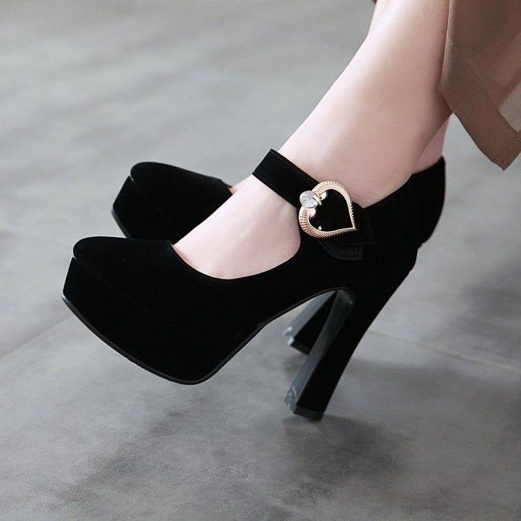 パンプス レディース 春夏 快適な履き心地 フォーマル 厚底 プラットフォーム 太ヒール アンクルストラップ ポインテッドトゥ ハイヒール 結婚式 パーティー 披露宴 卒業式 入学式 オフィス