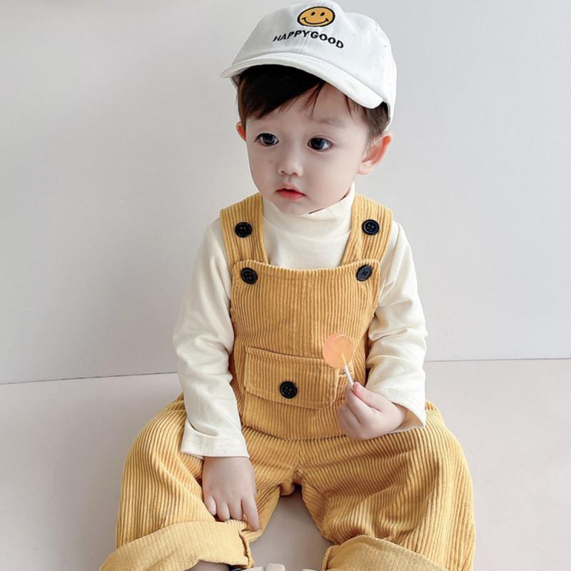 オーバーオール キッズ ベビー 男女兼用 サロペット コーデュロイ 綿 春秋 ゆったり ルーズ カジュアル ワークパンツ デイリー 普段使い お出かけ ソフトタッチ イエロー グレー ベージュ