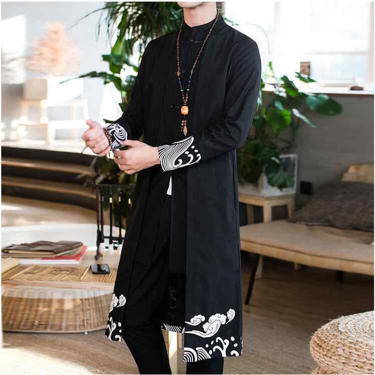 コート メンズ スタンドカラー チャイナ風 飾りボタン レトロ クラシック トレンチコート アウター スプリングコート 春秋 プリント柄 大きいサイズ ビッグサイズ カジュアル 普段使い おしゃれ