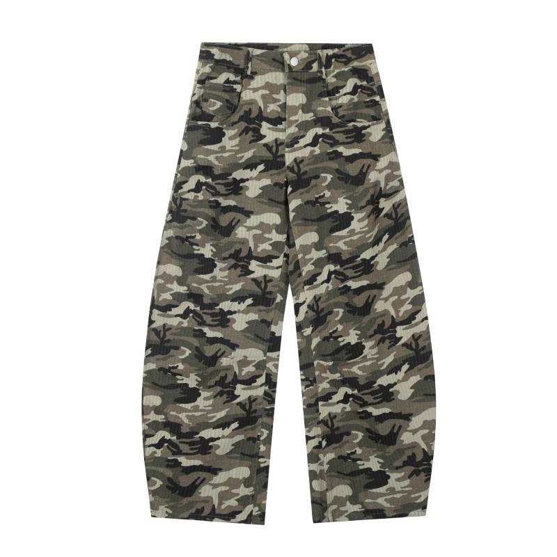 デニムパンツ ユニセックス メンズ レディース アメリカンカジュアル レトロ シンプル ゆったり ルーズ ワイド ストレート 綿 コットン 春夏 カジュアル 普段使い ロング ブルー