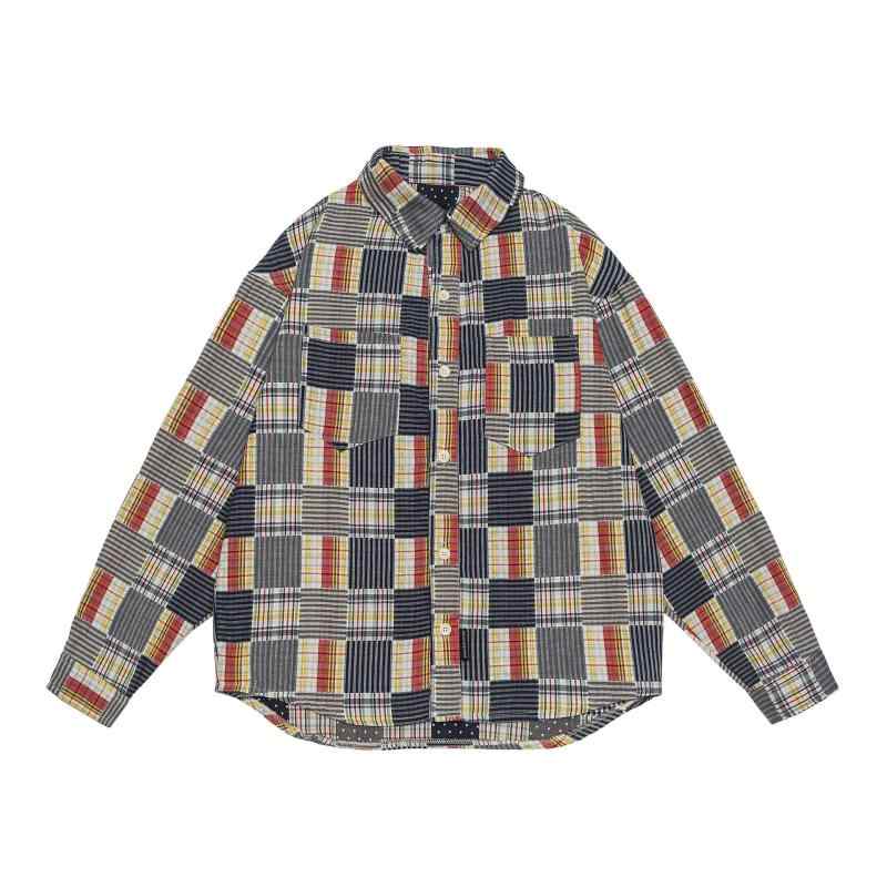 ・カテゴリ: シャツ・スタイル: 原宿系・主な素材: 綿96%以上・機能: 耐摩耗性・生地: 80番手・: 開襟シャツ・フィット: ルーズフィット・ネックライン: 襟付き・袖丈: 長袖・柄: チェック・厚さ: 普通・ディテール: ポケット装飾・シーン: カジュアル・加工: 先染め・対象: メンズ・カラー展開: グリーン、ブルー・サイズ展開: M、L、XL、XXL