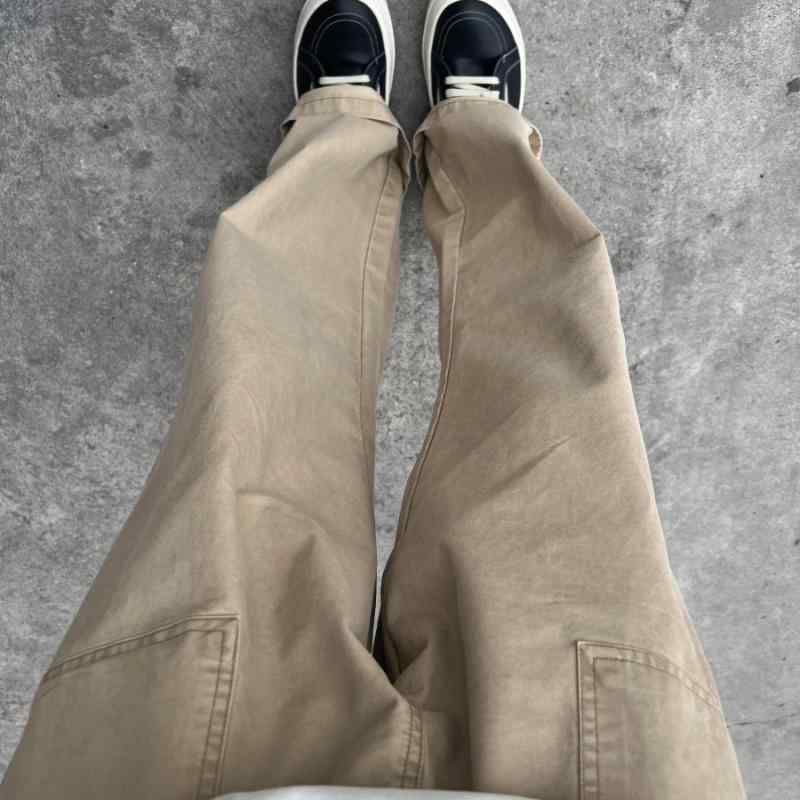 デニムパンツ メンズ 男性用 黒 ブラック ウォッシュ加工 綿 コットン ストレッチ アメカジ カジュアル ゆったり ルーズフィット ストレート ドレープ感