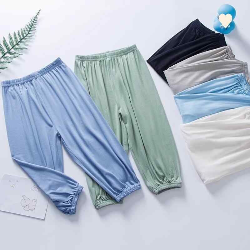 パンツ 男の子 キッズ ボーイズ ジュニア モダール 再生繊維 薄手 春夏 接触冷感 吸湿速乾 ゆったり ロング丈 防蚊 パジャマ ルームウェア 部屋着 普段使い スポーツ