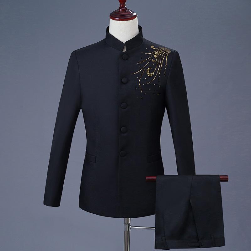 青年服 メンズ 男性用 中山服 レトロ 民国風 中華風 クラシカル 合唱 コーラス 演奏会 卒業式 学生用 ..