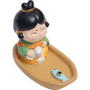 お香立て 中華風 レトロ 唐小円 キャラクターモチーフ おしゃれ ユニーク 線香 渦巻き線香対応 香皿 卓上 置物 インテリア 癒し グッズ ギフト 樹脂製