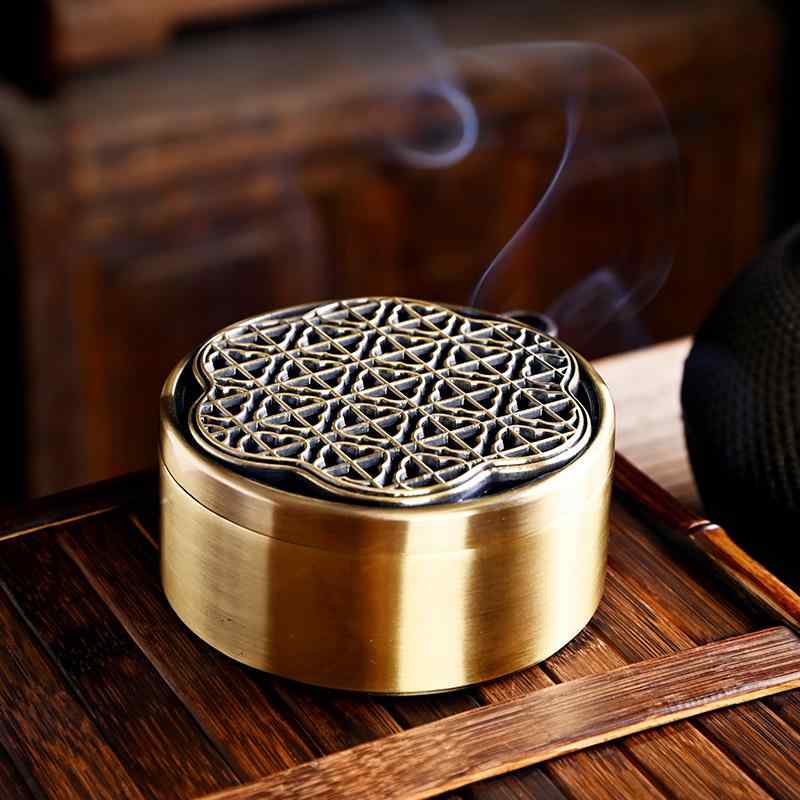 香炉 木製 円形 皿型 中国風 禅意 透かし彫り 線香立て 渦巻き香用 香皿 沈香 和室 洋室 和モダン 癒し..