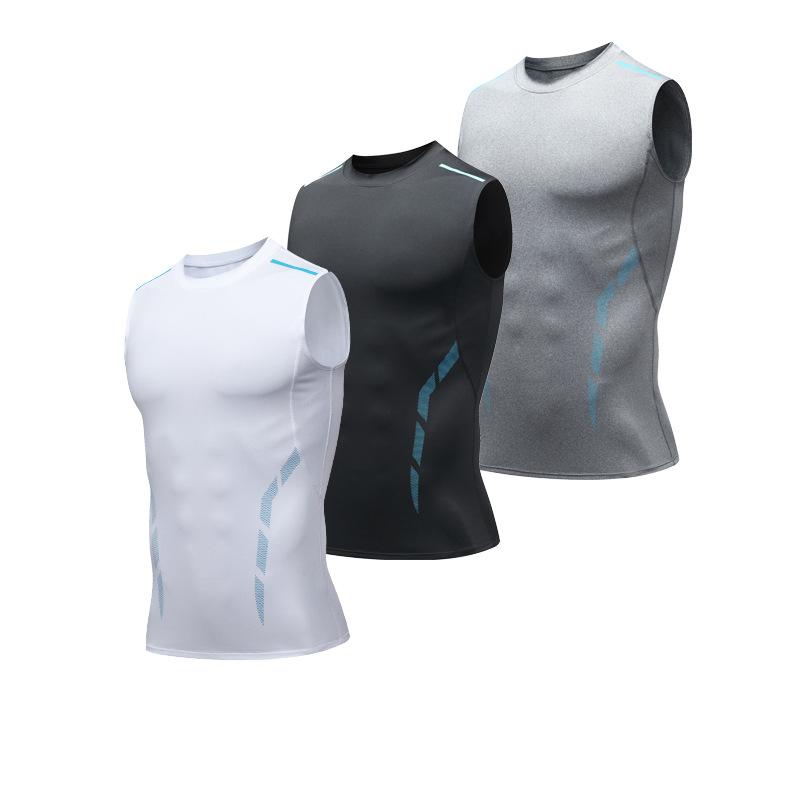 タンクトップ メンズ フィットネス バスケットボール スポーツ トレーニング コンプレッション インナ..