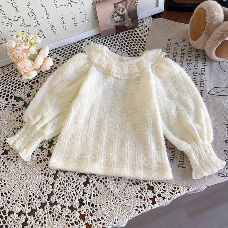 トップス 女の子 キッズ 長袖 フリース ボア レース インナー カットソー 秋冬 おしゃれ かわいい 暖か..