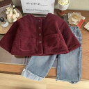 コート 女の子 ガールズ 中綿 キルティングジャケット 無地 厚手 もこもこ 暖かい 防寒 アウター 秋冬 おしゃれ カジュアル 韓国 レッド 普段使い