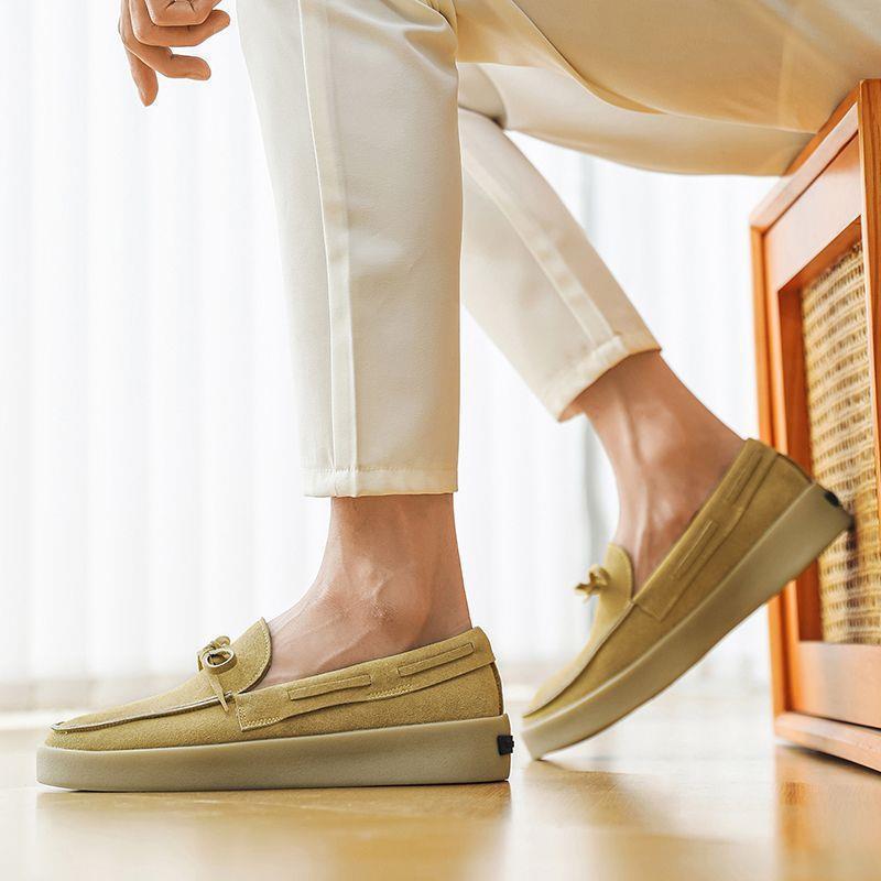 ローファー メンズ 男性用 春夏 スリッポン モカシン ドライビングシューズ リボン ソフトソール PUレザー ラバーソール フラットヒール ローカット ブリテッシュスタイル 普段使い