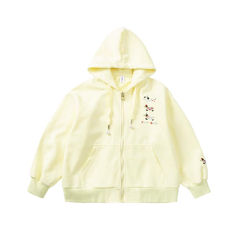 キッズ アウター 女の子 ジュニア 小中学生 春夏 フード付き ジップアップ パーカー カジュアル おしゃれ かわいい キャラクター 綿 ソフト 長袖 ショート丈