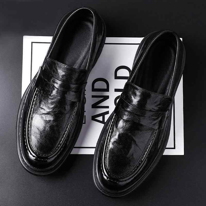 革靴 メンズ 男性用 羊革 シープスキン 本革 スリッポン ローファー カジュアル ビジネス フォーマル ..