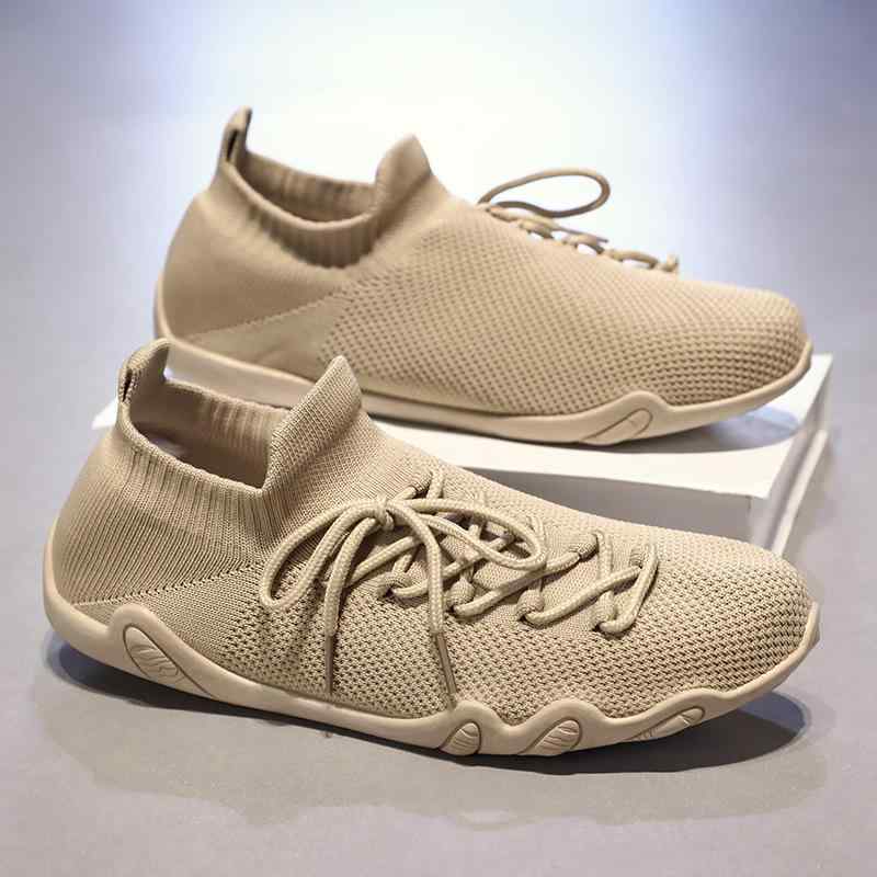 スニーカー メンズ 春夏 メッシュ 通気性 フライニット スリッポン スポーツ カジュアル ソックスシュ..