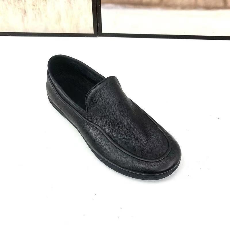 ローファー メンズ 本革 牛革 高級感 おしゃれ ファッション カジュアルシューズ スリッポン 快適 履き心地良い 柔軟 ソフトソール 透湿 滑り止め ブラック 春夏 通勤 普段使い 万能