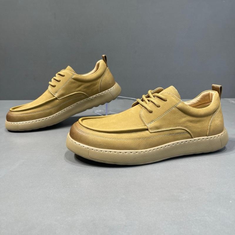 シューズ メンズ 男性用 本革 牛革 レザー レトロ カジュアル 快適 ローファー ドライビングモカシン スリッポン 春夏 軽量 ラウンドトゥ イエロー カーキ