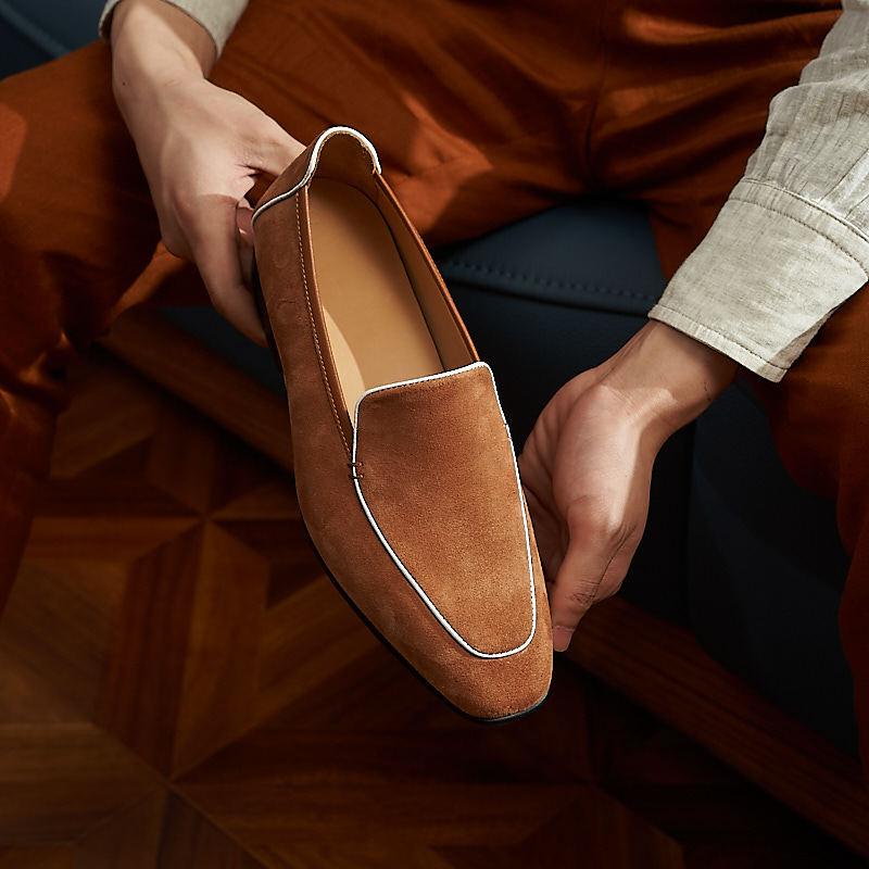 ローファー メンズ 牛革 本革 レザー スリッポン カジュアル ビジネス フォーマル 紳士靴 通勤 オフィス 英国風 ポインテッドトゥ 通気性 クッション性 防滑ソール 春夏