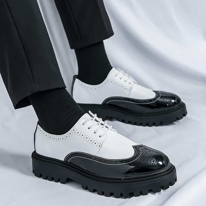 ローファー メンズ 男性用 白 ホワイト PUレザー 人工皮革 クロコダイル柄 ブリティッシュスタイル ラウンドトゥ スリッポン 厚底 シークレットインソール スーツ ビジネス フォーマル 脚長効果