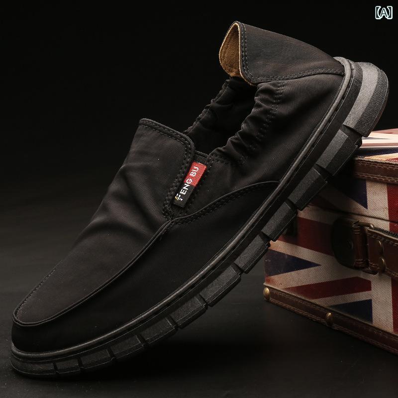 スニーカー スリッポン メンズ 男性用 キャンバス カジュアル 普段使い 韓国 クラシック 通気性 撥水加工 フラットソール 春夏