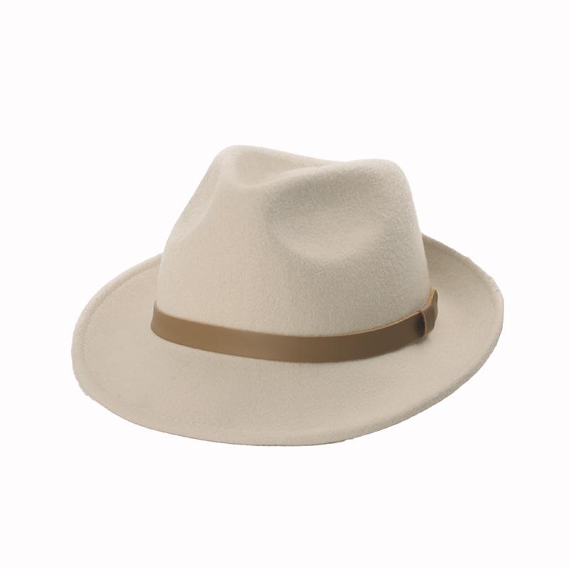 ハット メンズ レディース 秋冬 ウール フェルト レザーバンド 革製ベルト ショートブリム 中折れ帽 フェドラ 欧米風 ファッション シンプル 日よけ 紫外線対策