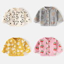 ベビー キッズ 子供服 男女兼用 春夏 アウター カーディガン ニット 長袖 綿素材 丸首 クルーネック 普段使い カジュアル スマイル アヒル柄