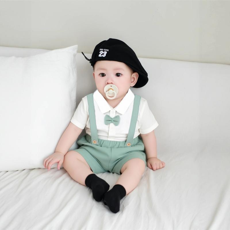 キッズ 男の子 夏服 上下セット 半袖 シャツ ショートパンツ 2点セット 薄手 綿 コットン 柔らか素材 ..