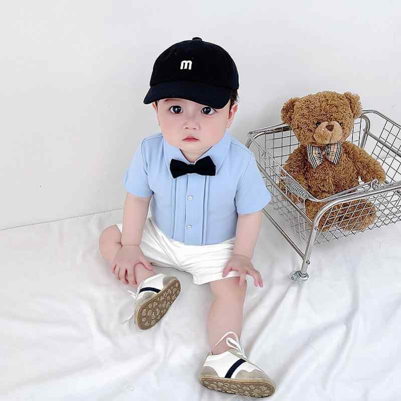 男の子 フォーマル セットアップ キッズ ベビー ポロ襟 半袖 シャツ ショートパンツ 蝶ネクタイ 紳士服..