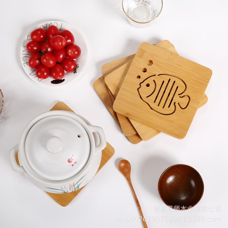 ランチョンマット 木製 竹製 断熱 耐熱 透かし彫り キャラクター柄 かわいい柄 プレースマット テーブ..