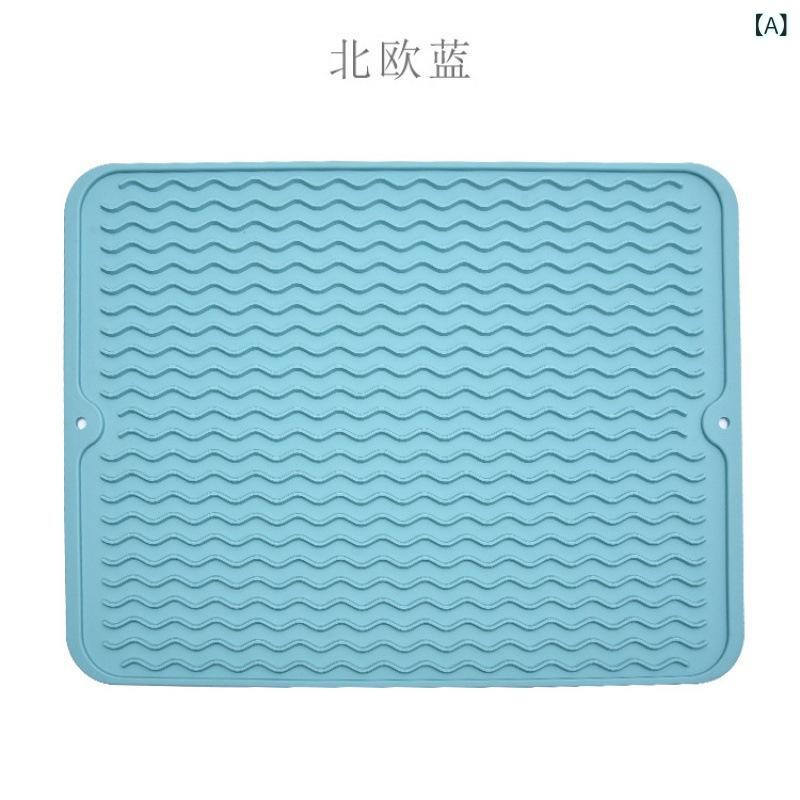 ランチョンマット シリコン 断熱 耐熱 防水 防汚 すべり止め 水切り 厚手 大判 食卓 テーブル キッチン..