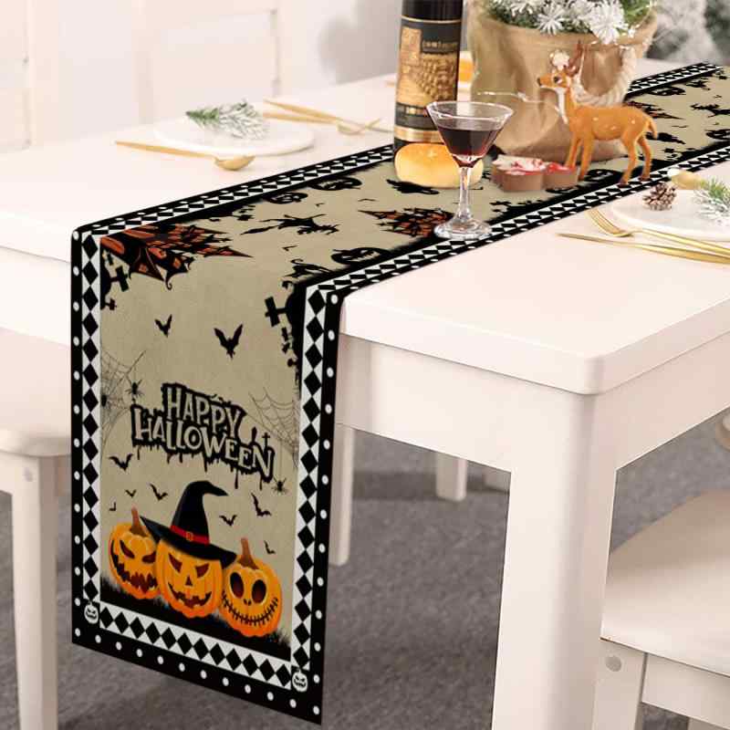 テーブルランナー ハロウィン ハロウィーン パンプキン カボチャ キャッスル お城 欧風 ヨーロピアン ..
