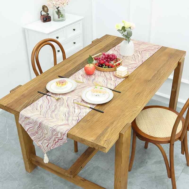 テーブルランナー ベッドスロー アメリカンカントリー 北欧スタイル ジャカード織り 先染め ポリエステル リビング ダイニング 寝室 コーヒーテーブル センターテーブル テレビボード TV台 カバー 長方形