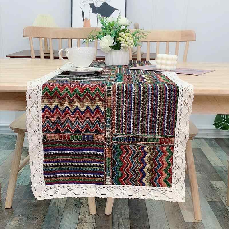テーブルランナー モダン シンプル 北欧風 ヨーロピアン ポリエステル 織り柄 高級感 ダイニング 食卓 コーヒーテーブル ベッドスロー 長方形 滑り止め 防塵 断熱 耐摩耗性