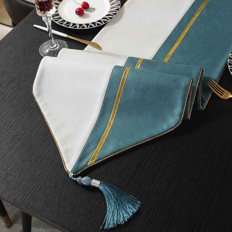 テーブルランナー モダン 上質 中国風 アジアンテイスト 綿麻風 リネン風 コーヒーテーブル テレビ台 ..